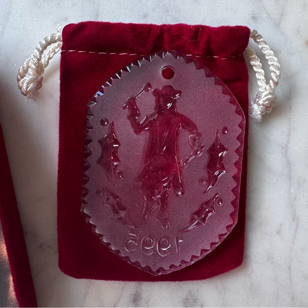 Waterford Crystal 12 Days Of Christmas VTG Etched Glass Ornament - Picture 4 of 4